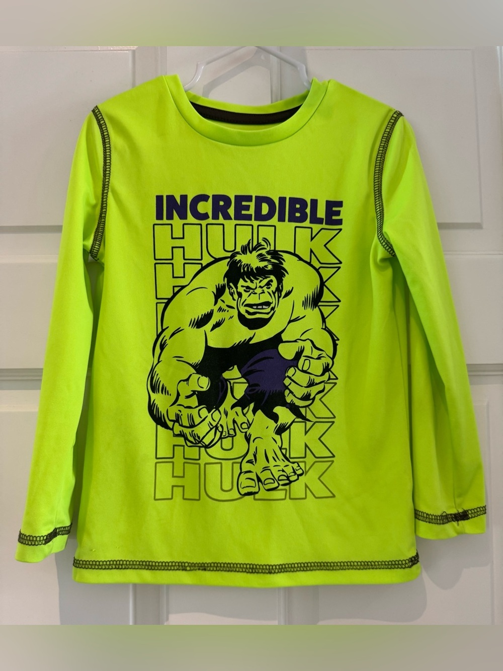 Boys Jumping Beans Marvel Hulk Active Graphic Shirt Size 4 Neon Green